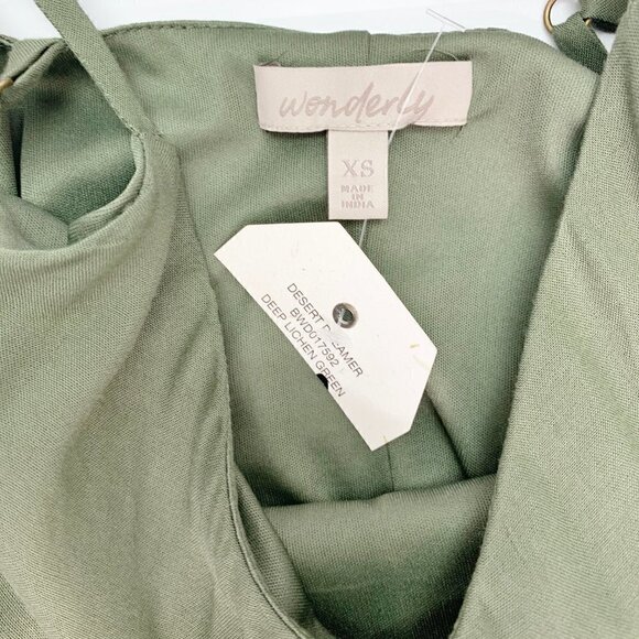 Wonderly Summer Dress Size XS Dessert Dreamer Embroidered Green Adjustable Strap - Picture 2 of 8